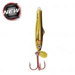 3 NEW Clam Dropper Spoon Ice JIgging Lure 1/32oz Gold/Glow Red 10936