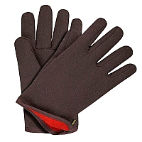 Jersey Gloves Red Lined Brown